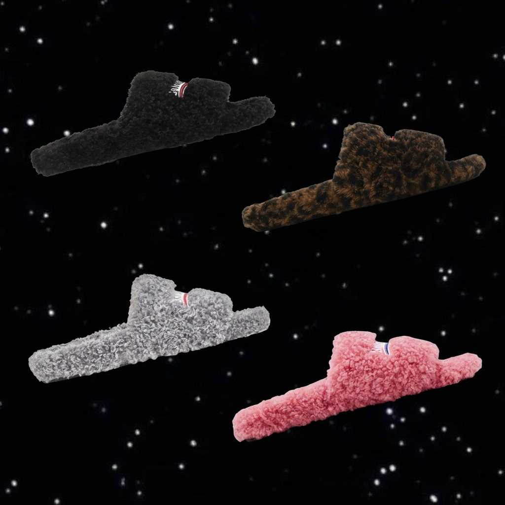 Balenciaga Fur Slides revised collage